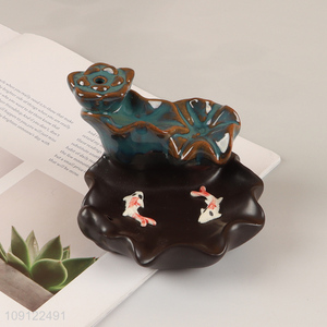 Hot Selling Ceramic Backflow Incense Holder Ceramic Waterfall Incense Burner