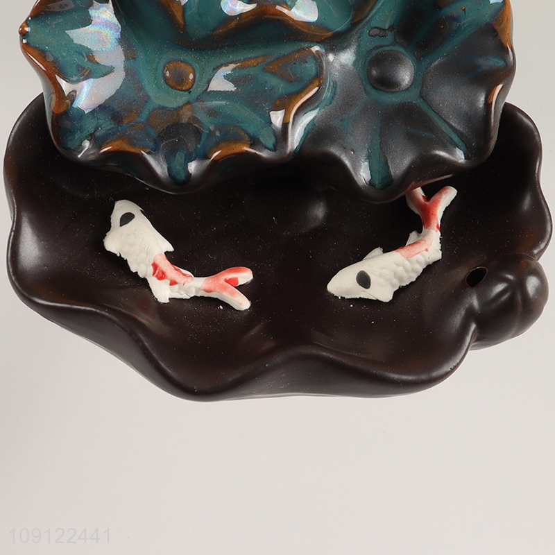 Factory Supply Ceramic Waterfall Backflow Incense Burner for Home Decoration