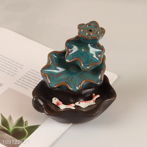 Factory Supply Ceramic Incense Burner Waterfall Backflow Incense Holder