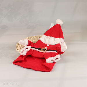 Hot Selling Dog Christmas Costume Santa Claus Dog Apparel Winter Clothes