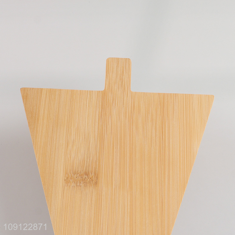 High Quality Triangular Bamboo Serving Tray Serving Plate for Snacks Fruits