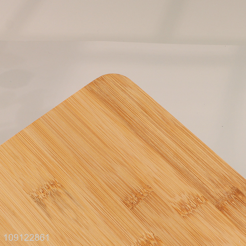 Factory Price 4-Compartment Bamboo Serving Tray Divided Bamboo Snacks Plate