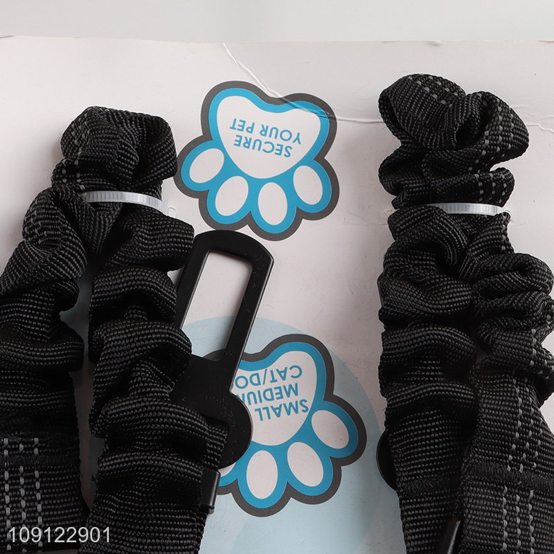 High Quality Heavy Duty Elastic Retractable Dog Seat Belt for Vehicle