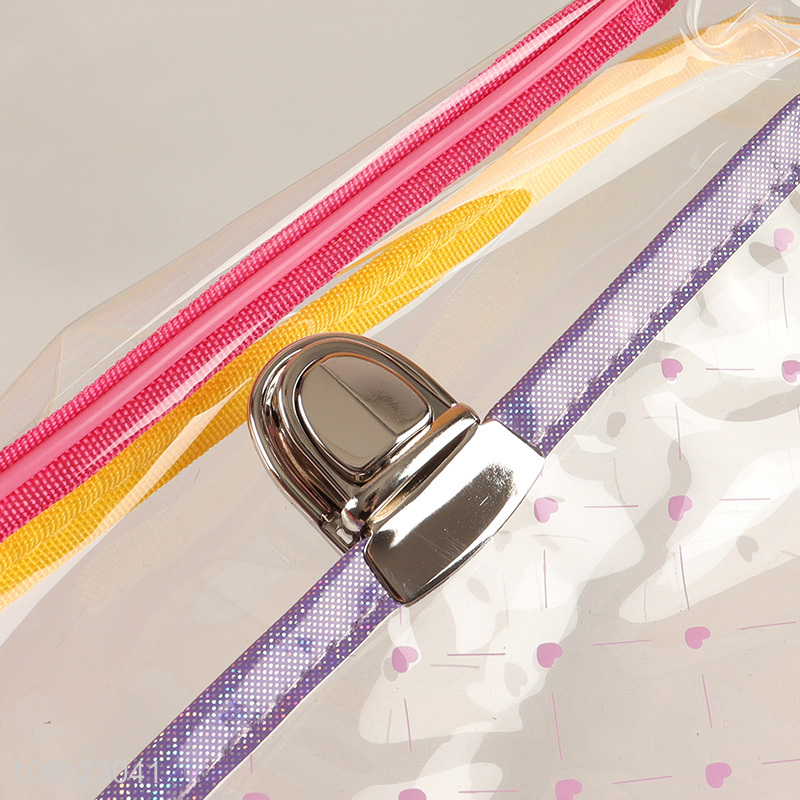 New Product Clear Waterproof PVC Handbag with Chain Strap for Women Ladies