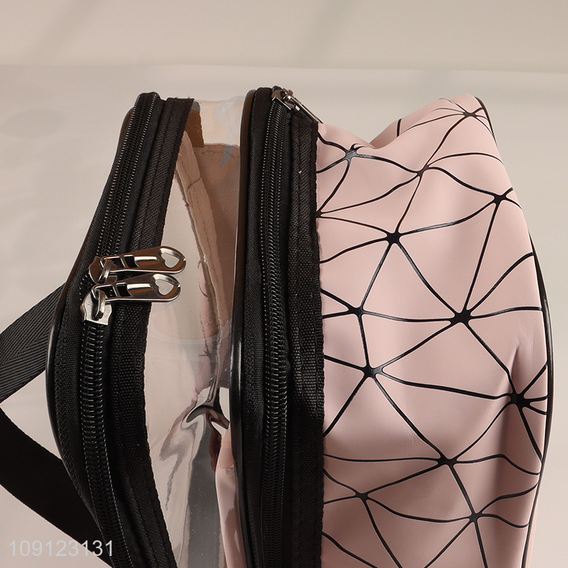 Wholesale PU Leather Makeup Bag Double-Layer Cosmetic Case Toiletry Organizer