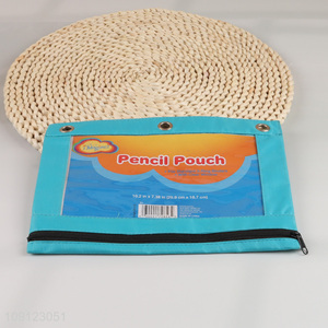 Wholesale Zippered Pencil Pouch Oxford Cloth Pencil Pouch for 3 Ring Binder