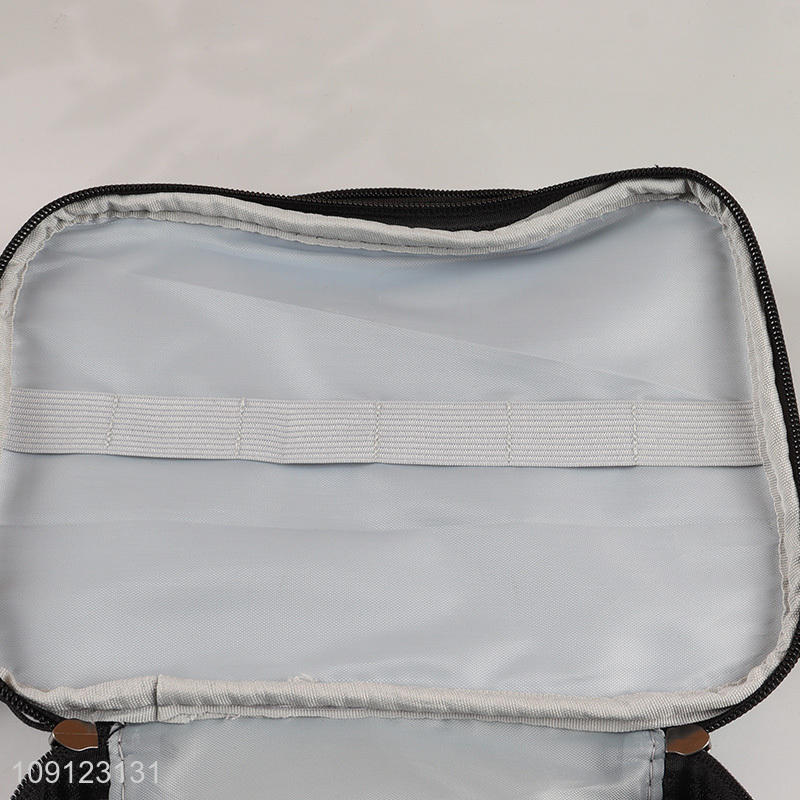 Wholesale PU Leather Makeup Bag Double-Layer Cosmetic Case Toiletry Organizer