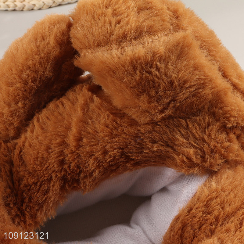 Hot Sale Women's Bear Slippers Winter Fuzzy Slippers Indoor House Shoes