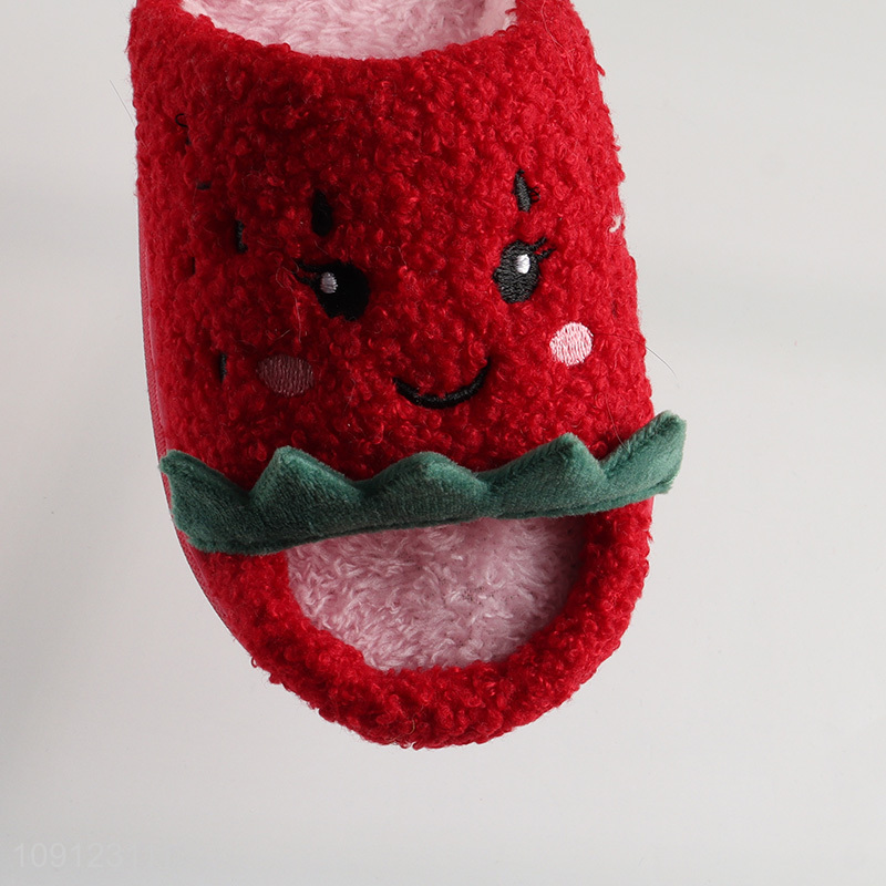 Facory Price Cute Winter Slippers Warm Fuzzy Indoor House Slippers for Kids