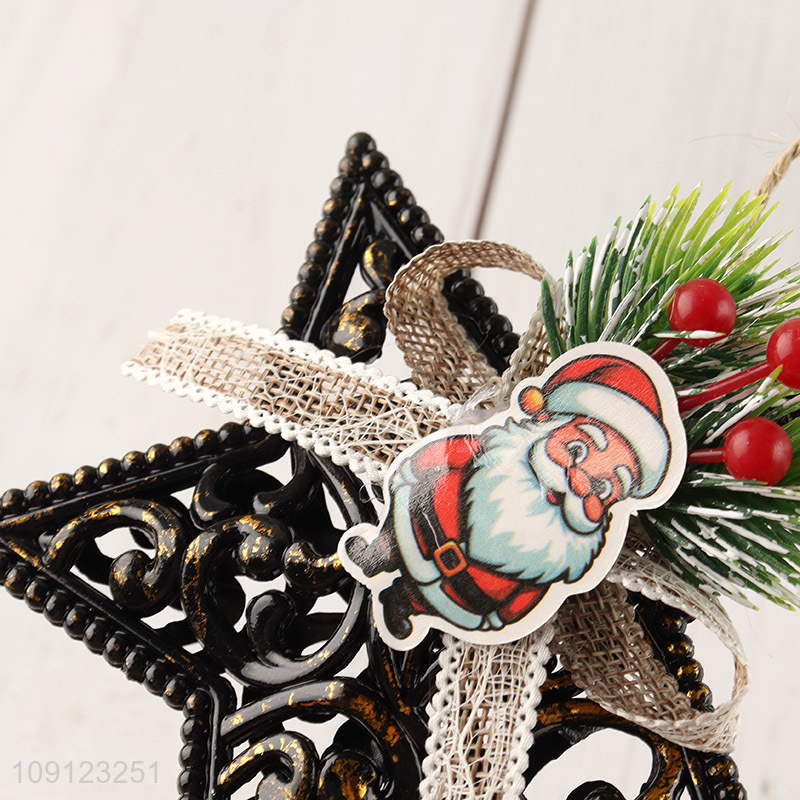 Top quality star shape christmas hanging ornament for xmas tree decoration