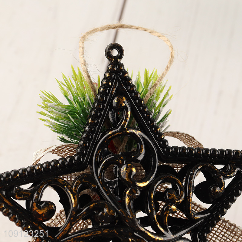 Top quality star shape christmas hanging ornament for xmas tree decoration