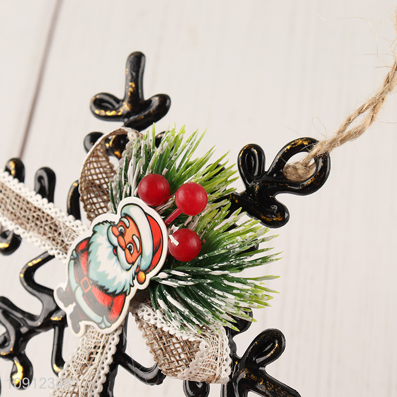 Hot selling snowflake shape xmas tree decoration christmas hanging ornament
