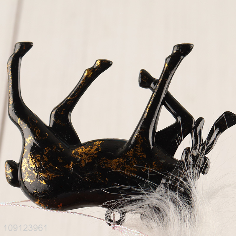 Factory wholesale reindeer shape christmas hanging ornament for xmas tree decoration