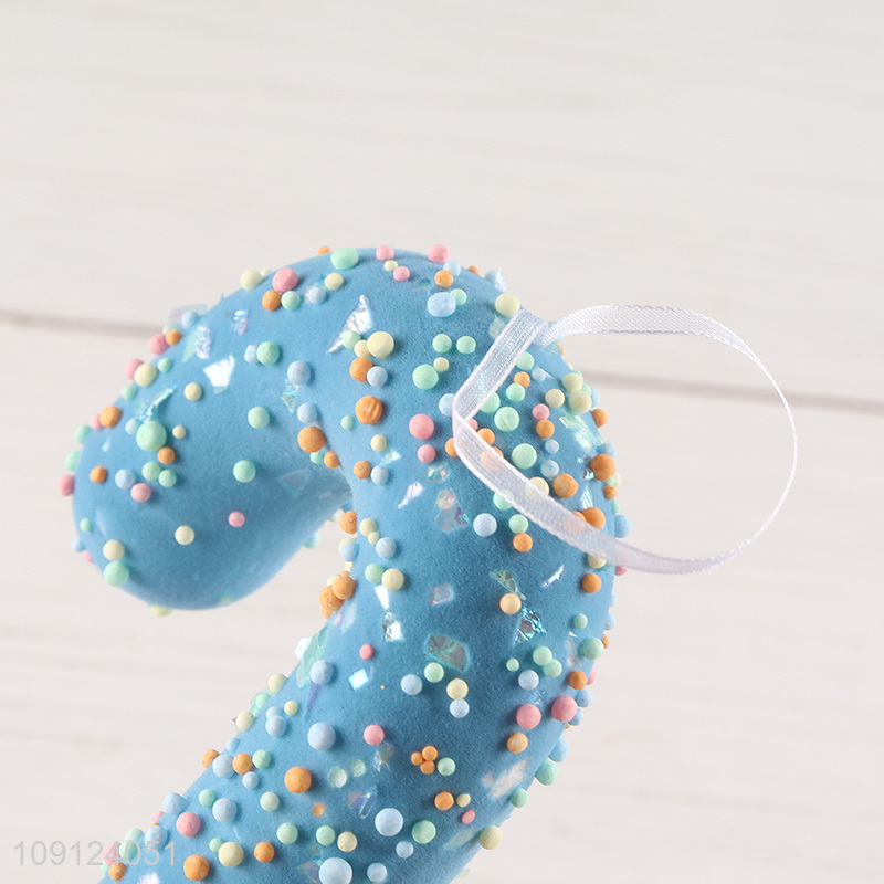 Good sale crutch shape christmas tree decoration christmas hanging ornament