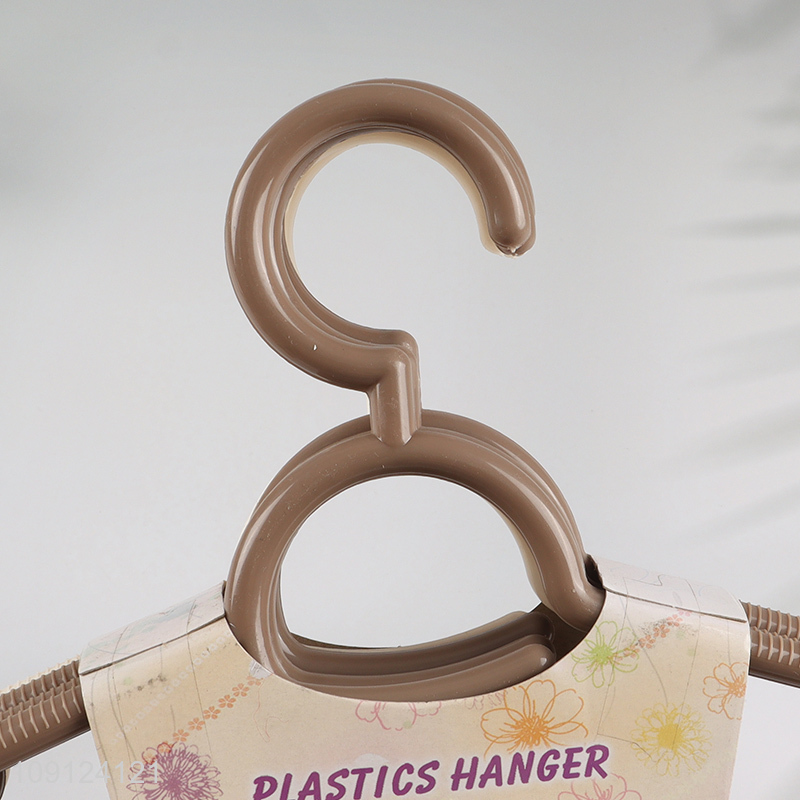 High Quality 5PCS Durable Heavy Duty Anti-Slip Plastic Clothes Hangers