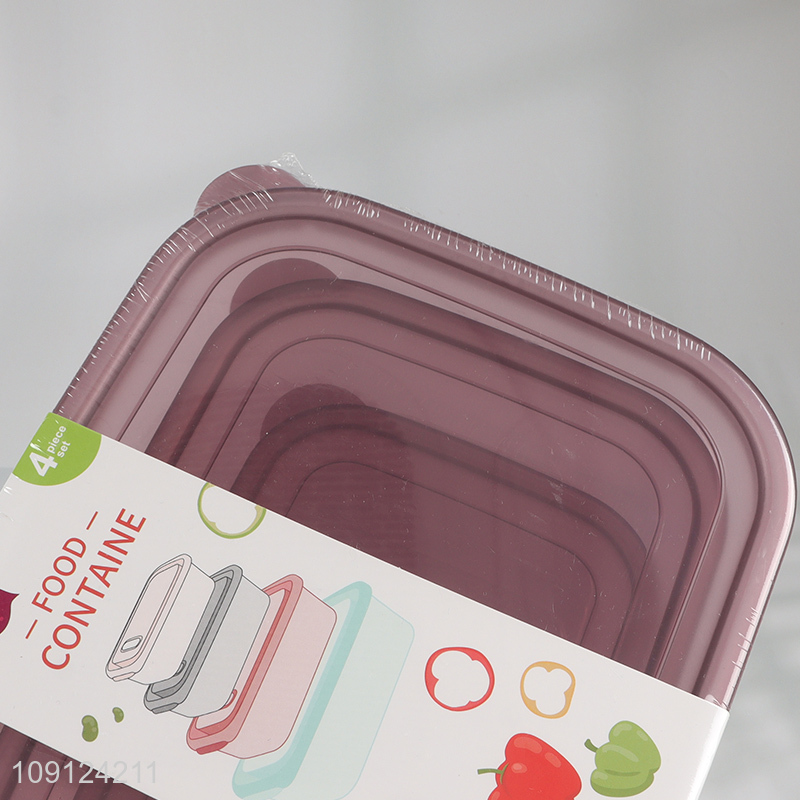 Popular Product 3 Pieces BPA Free Plastic Food Storage Containers with Lids