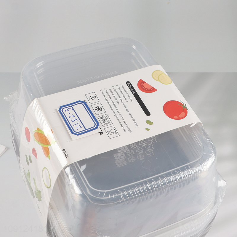 China Imports 3 Pieces Plastic Food Storage Containers with Leakproof Lids