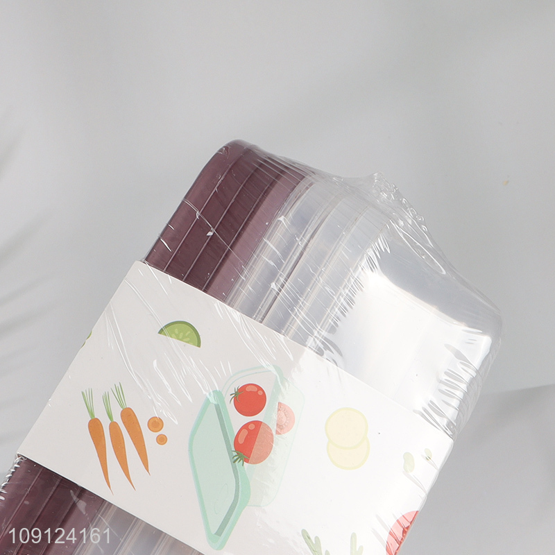 High Quality 4 Pieces Plastic Food Storage Containers Meal Prep Containers