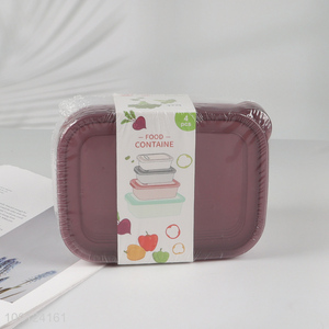 High Quality 4 Pieces Plastic Food Storage Containers Meal Prep Containers