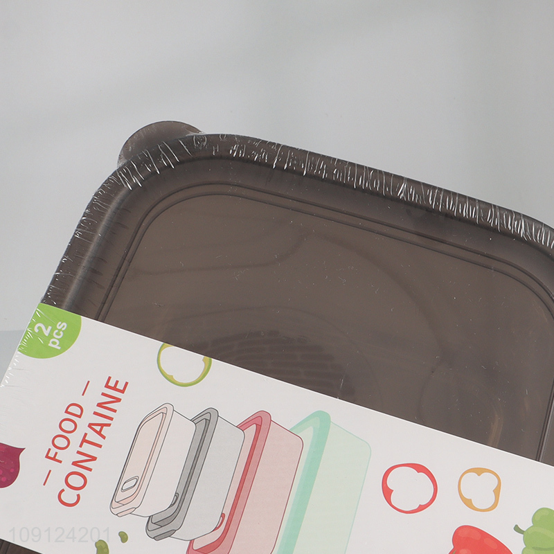 Hot Selling 2 Pieces Food Grade Plastic Food Storage Containers with Lids