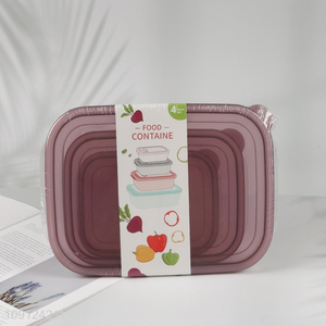 Popular Product 3 Pieces BPA Free Plastic Food Storage Containers with Lids