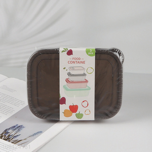 China Imports 3 Pieces Plastic Food Storage Containers with Leakproof Lids