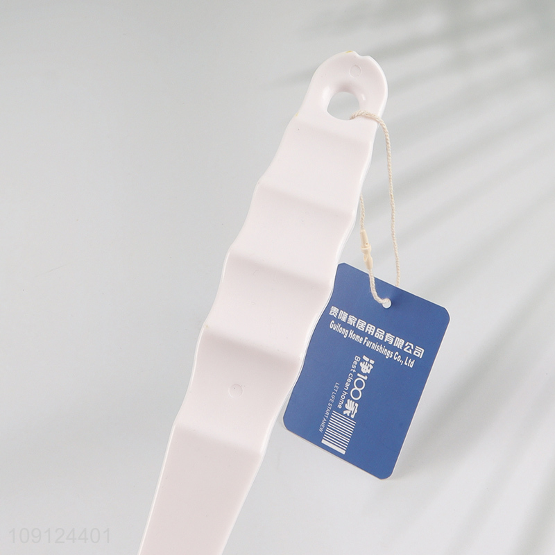 Wholesale Single Sided Shower Sponge Brush Bath Brush with Curved Handle