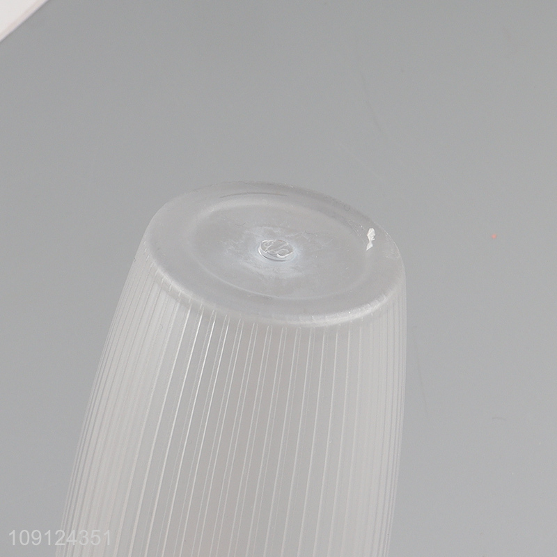 Good Quality 8PCS Striped Water Cups Vertical Plastic Drinking Cups