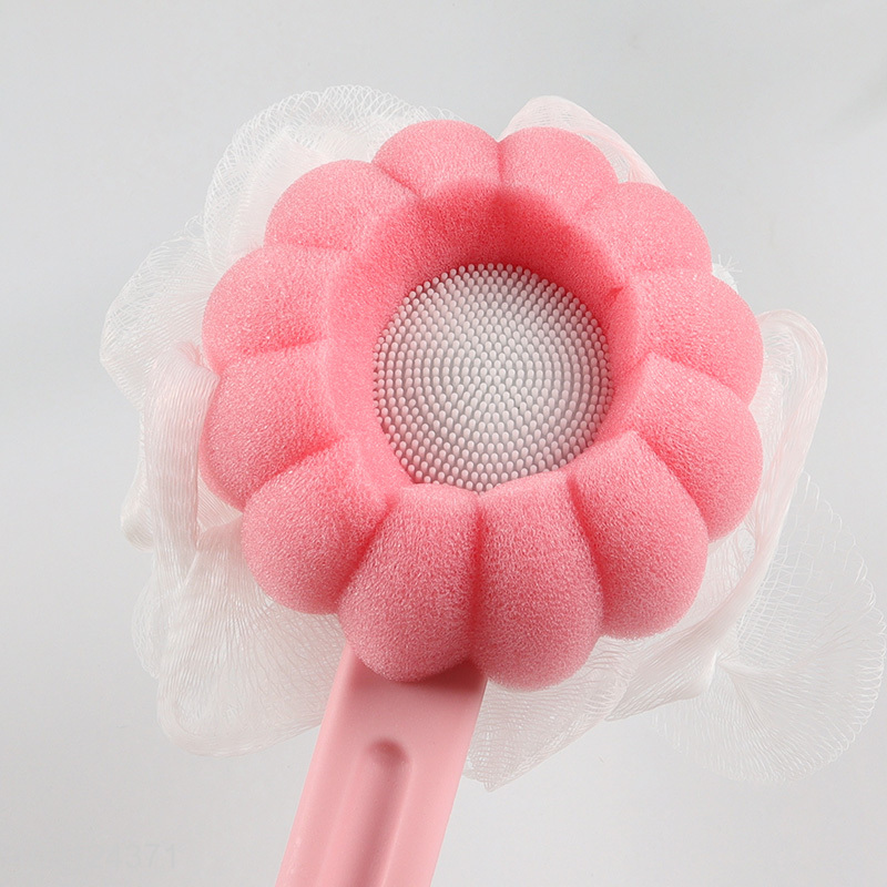 Online Wholesale Double Sided Exfoliating Bath Brush with Long Handle