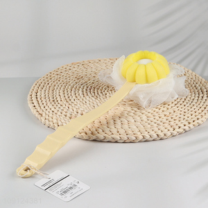 Hot Selling Double Sided Bath Brush Back Scrubber with Curved Long Handle