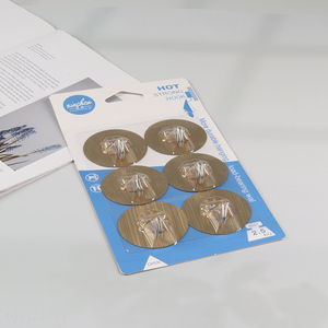 New Arrival 6PCS Wall Mounted Hooks Adhesive Hooks for Kitchen Bathroom