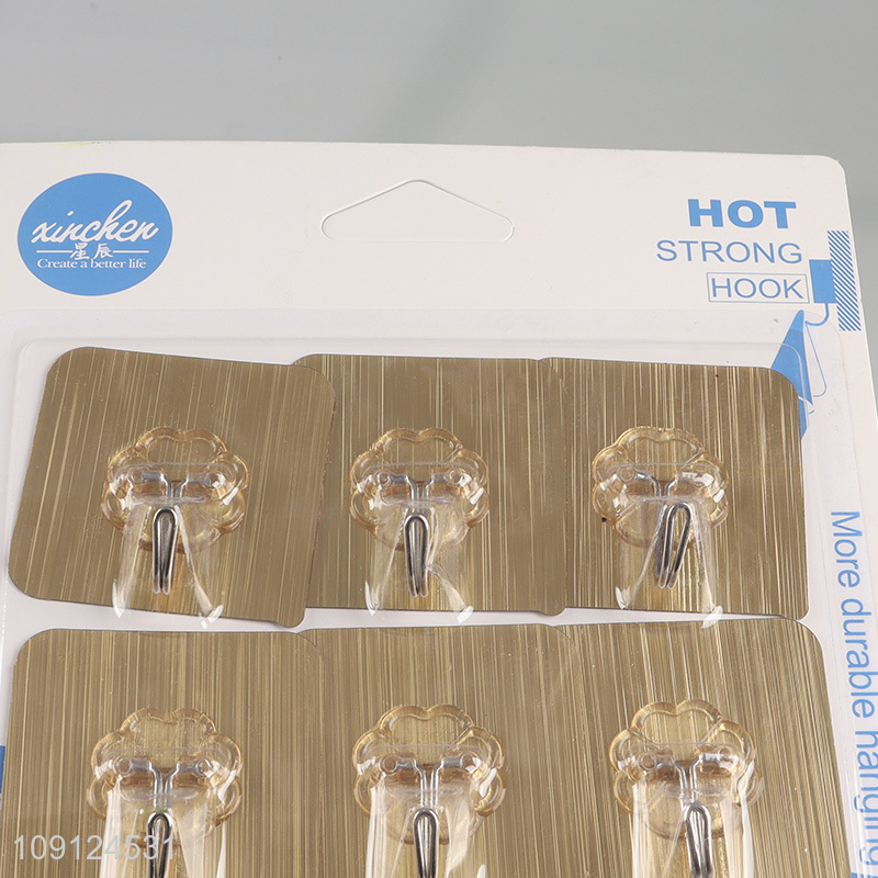 Factory Price 12PCS Wall Hanging Towel Hooks Waterproof Oilproof Adhesive Hooks