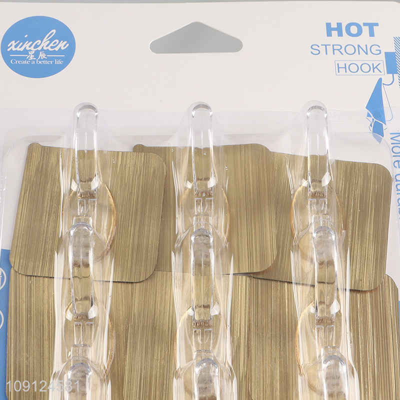 Hot Selling 9PCS Sticky Hooks Wall Mounted Hooks Adhesive Hooks Utility Hooks