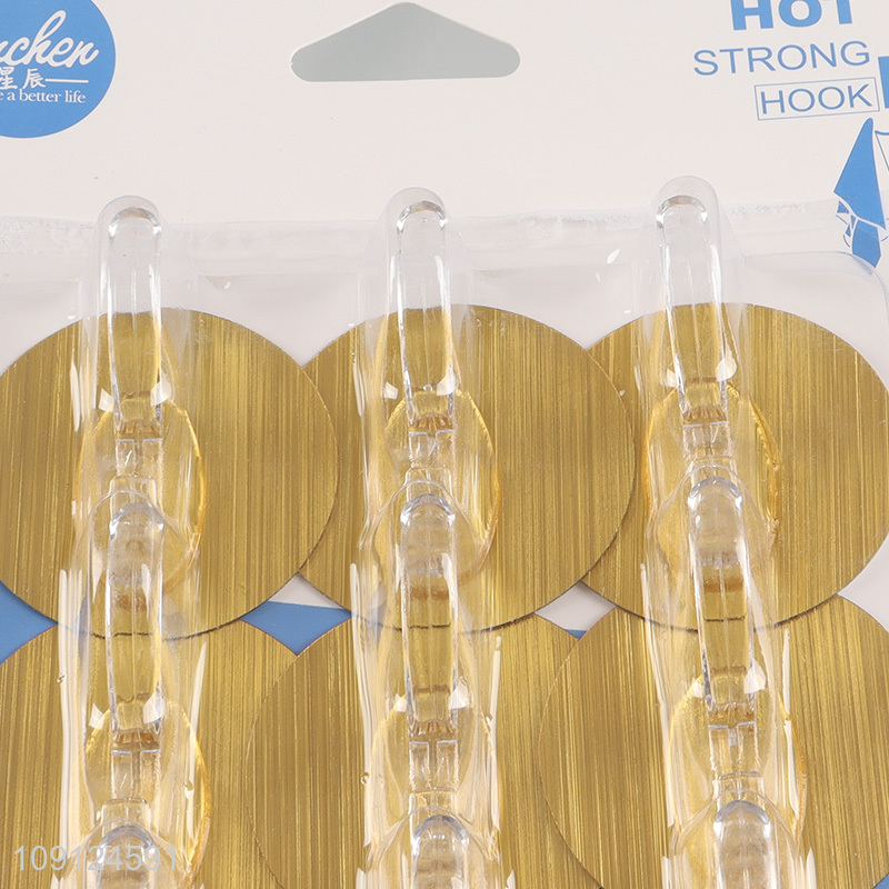 Factory Supply 9PCS Wall Mounted Hooks Heavy Duty Adhesive Towel Hooks