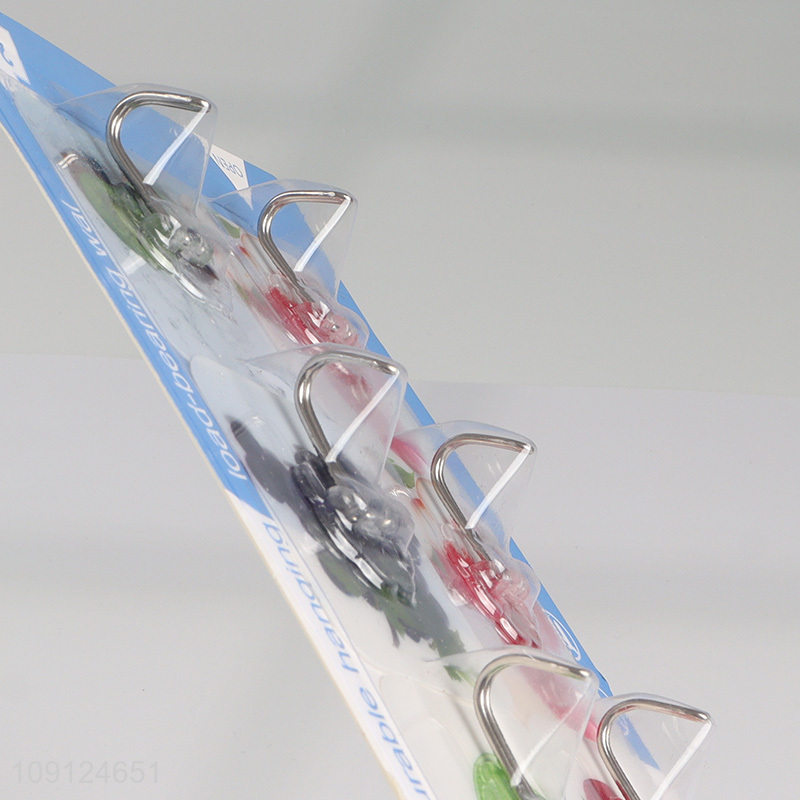 Good Quality 6PCS Wall Hanging Towel Hooks Waterproof Oilproof Adhesive Hooks