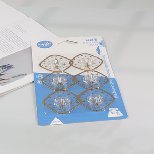 Factory Supply 6PCS Wall Mounted Hooks Adhesive Towel Hooks for Hanging