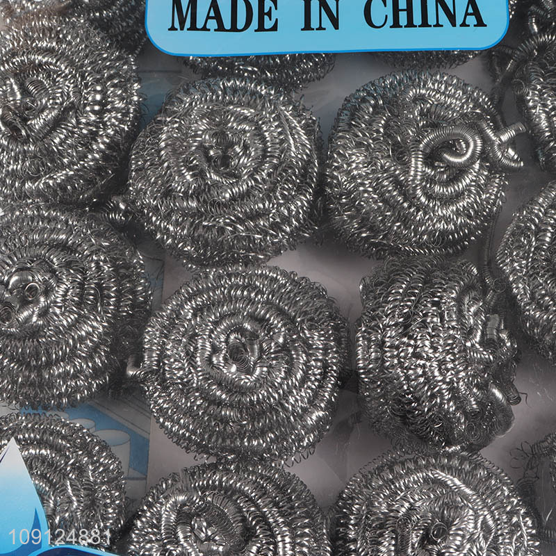 Factory Price 20 Pack Stainless Steel Wool Scrubber for Cleaning Dishes Stoves