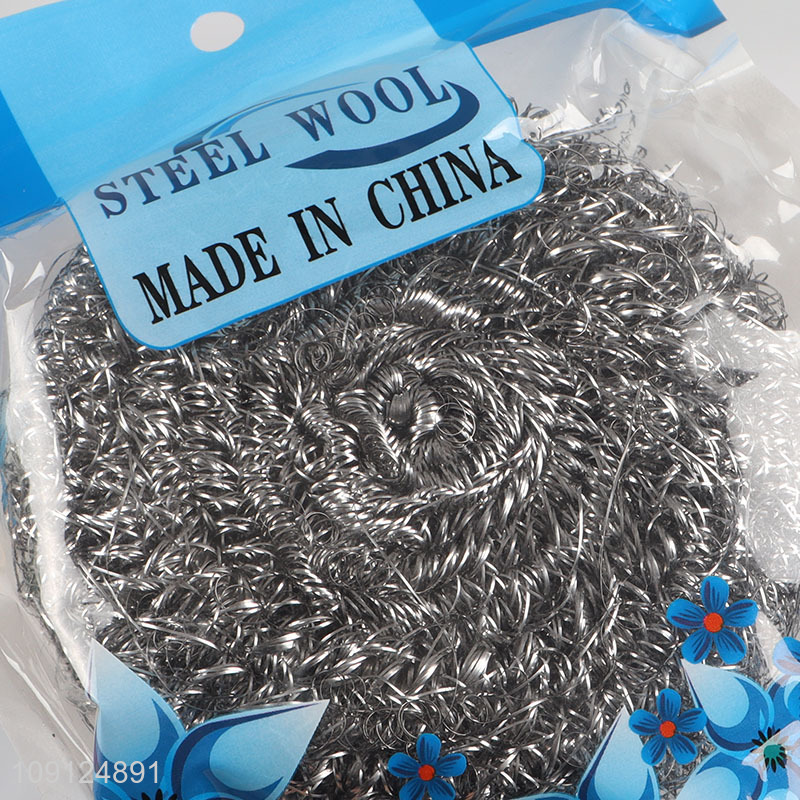 High Quality Heavy Duty Stainless Steel Wool Scrubber for Cleaning Pots Pans