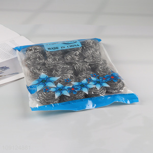 Factory Price 20 Pack Stainless Steel Wool Scrubber for Cleaning Dishes Stoves