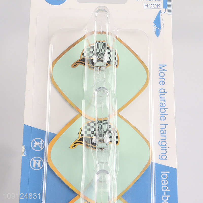 Online Wholesale 3PCS Wall Mounted Hooks Heavy Duty Adhesive Towel Hooks