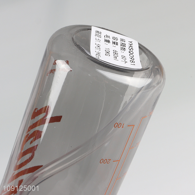 Wholesale 680 800ML Leak Proof Plastic Water bottle with Flip Top Lid & Straw