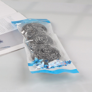 Factory Price 3 Pack Steel Wool Scrubber for Pot Pan Dish Washing Cleaning