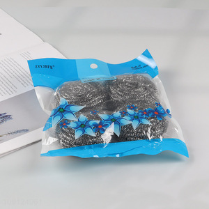 Low Price 4 Pack Stainless Steel Wool Scrubber Heavy Duty Metal Dish Scrubber