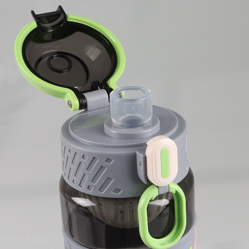 China Imports 690 790ML Plastic Water Bottle with Flip Top Lid & Tea Filter