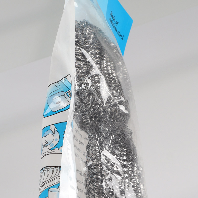 Factory Price 3 Pack Steel Wool Scrubber for Pot Pan Dish Washing Cleaning