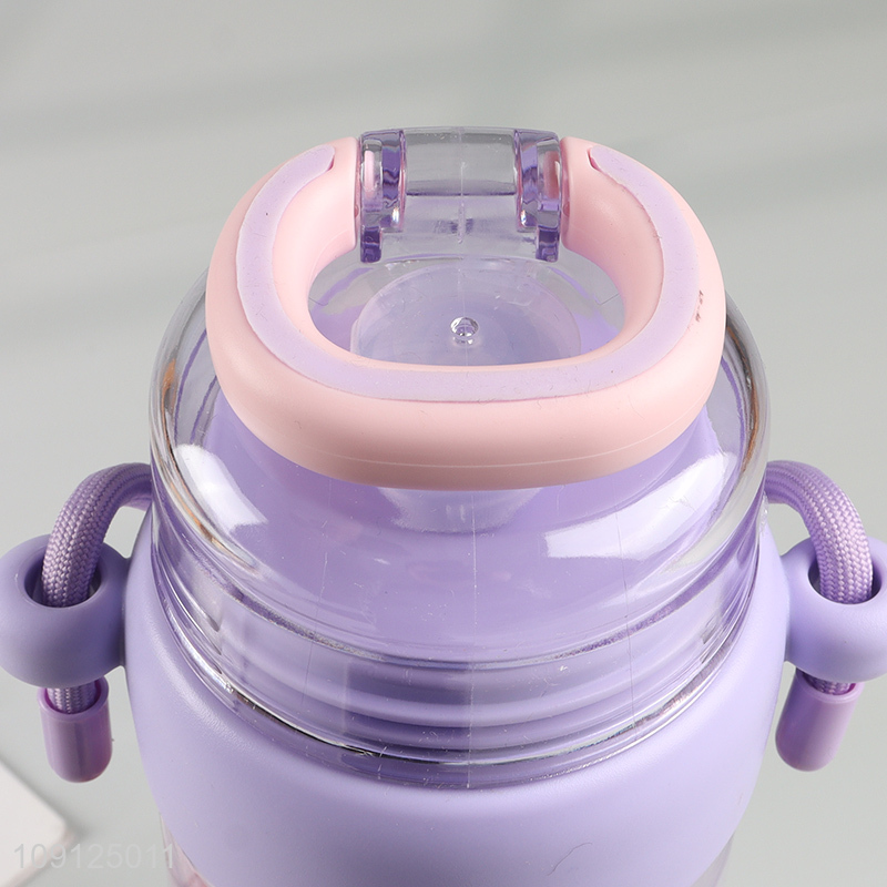 New Product 730 1000ML Plastic Water Bottle with Sholder Strap, Straw & Tea Filter