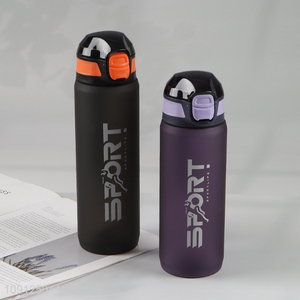 New Arrival 650 800ML Leak Proof Plastic Water Bottle with Straw for School Gym