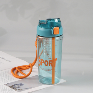 Factory Supply 800ML Leak Proof Plastic Sports Water Bottle with Tea Infuser