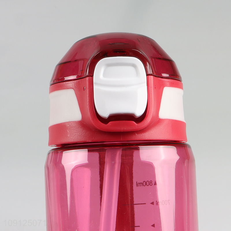 New Product 800ML Durable Plastic Sports Water Bottle with Straw for Men Women