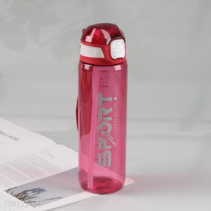 New Product 800ML Durable Plastic Sports Water Bottle with Straw for Men Women